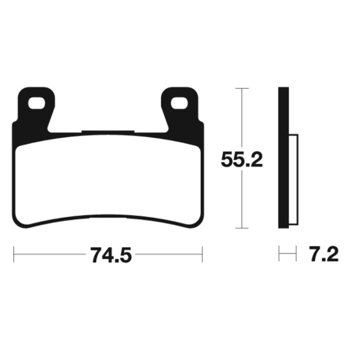Plaquettes de frein Tecnium Racing métal fritté carbone - MCR234