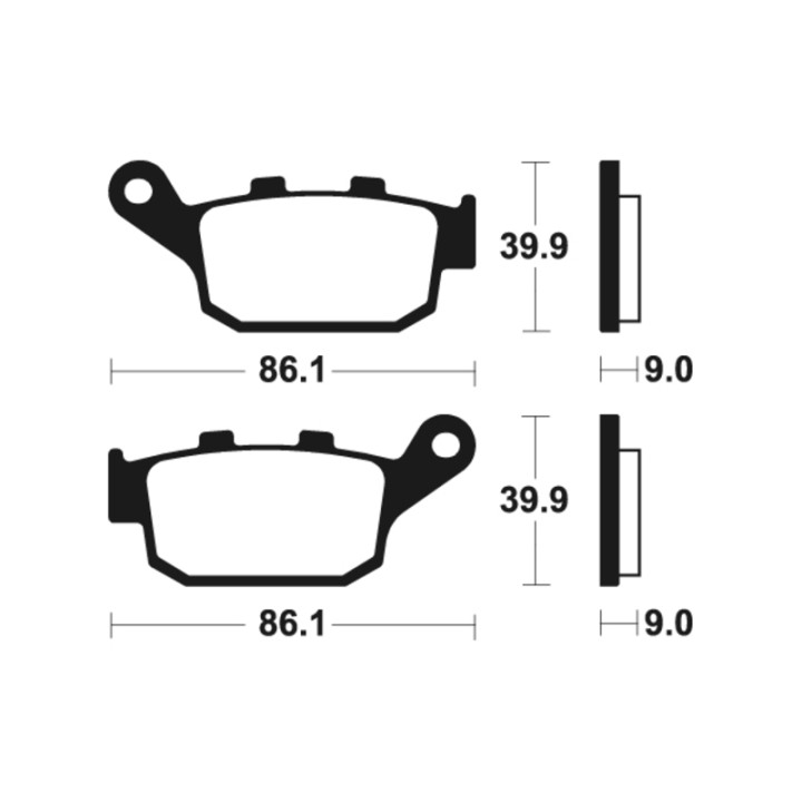 Plaquettes de frein Tecnium Performance métal fritté - MR 381