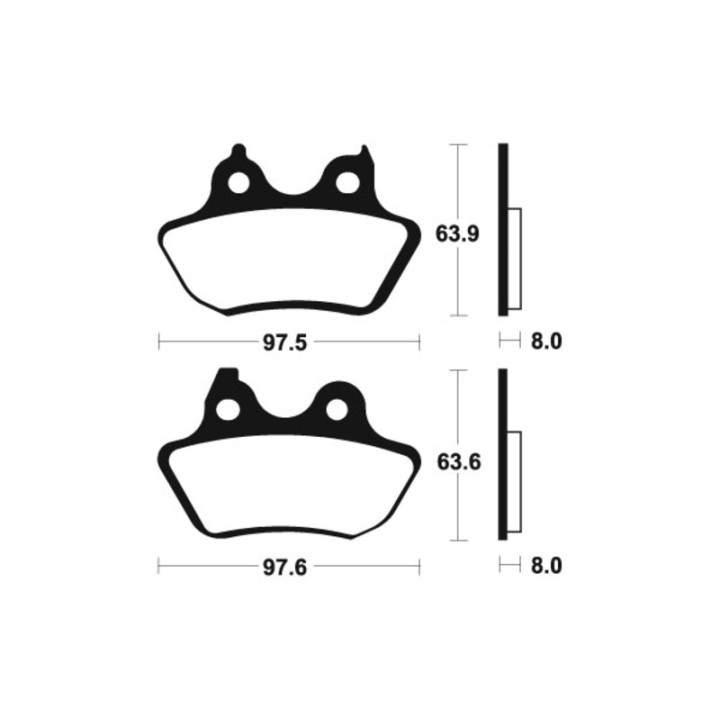 Plaquettes de frein Tecnium route organique - MA346 | Oxmoto