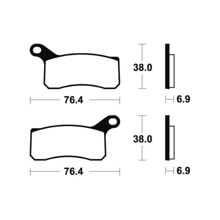 Plaquettes de frein Tecnium Racing MX/Quad métal fritté - MOR366