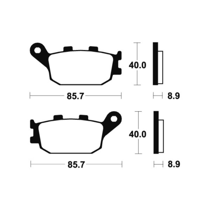 Plaquettes de frein Tecnium Performance métal fritté - MR157
