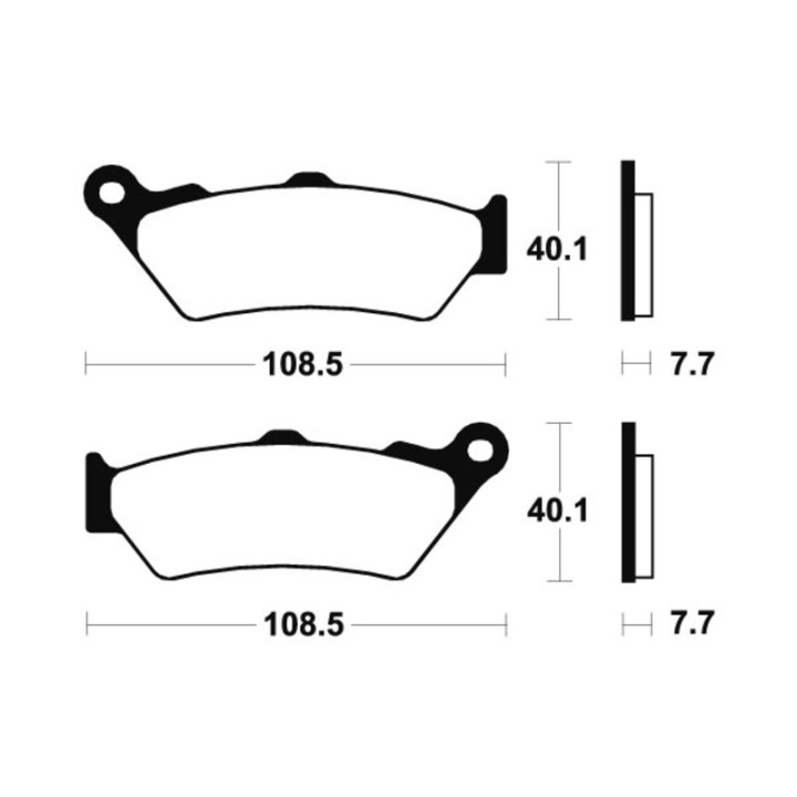 Plaquettes de frein Tecnium Performance métal fritté - MR174