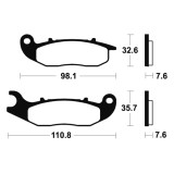 Plaquettes de frein Tecnium MX/Quad métal fritté - MO359