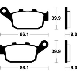 Plaquettes de frein Tecnium route organique - MA381 | Oxmoto