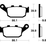 Plaquettes de frein Tecnium route organique - MA381 | Oxmoto