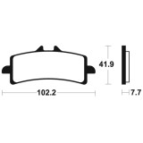 Plaquettes de frein Tecnium Racing métal fritté carbone - MCR341
