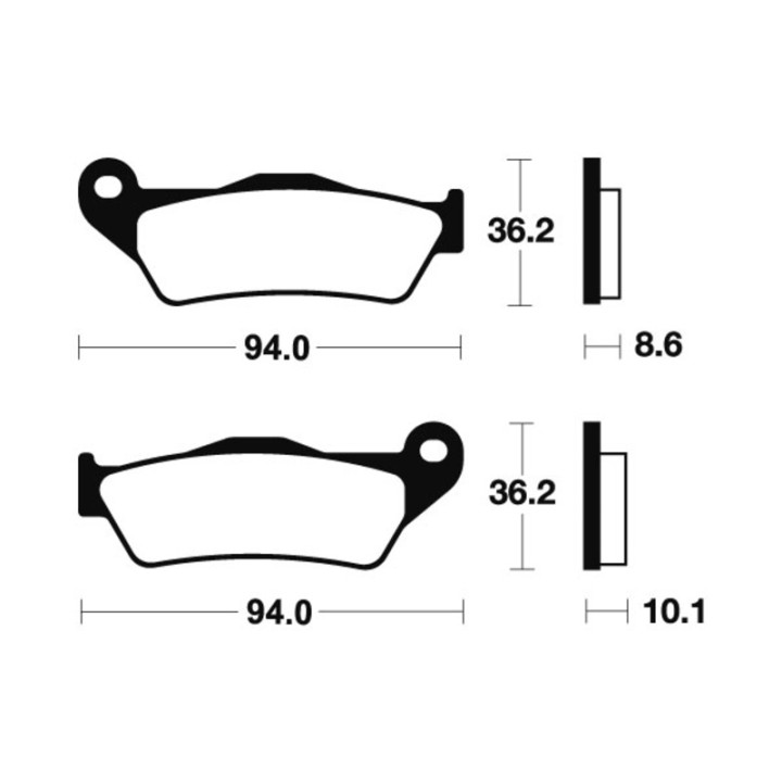 Plaquettes de frein Tecnium Performance métal fritté - MR242