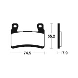 Plaquettes de frein Tecnium Racing métal fritté carbone - MCR394