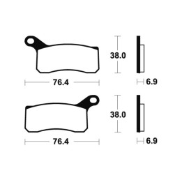 Plaquettes de frein Tecnium MX/Quad métal fritté - MO366