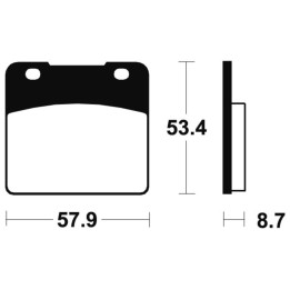 Plaquettes de frein Tecnium Performance métal fritté - MF77