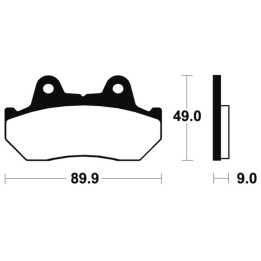 Plaquettes de frein Tecnium Performance métal fritté - MF72