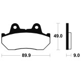 Plaquettes de frein Tecnium Performance métal fritté - MF72