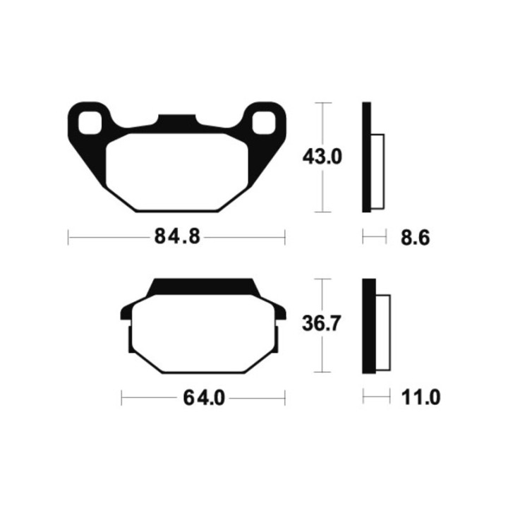 Plaquettes de frein Tecnium MX/Quad métal fritté - MO249