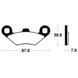 Plaquettes de frein Tecnium MX/Quad métal fritté - MO216