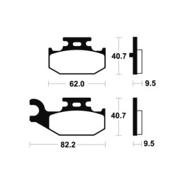 Plaquettes de frein Tecnium MX/Quad métal fritté - MO316
