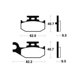 Plaquettes de frein Tecnium MX/Quad métal fritté - MO316