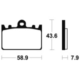 Plaquettes de frein Tecnium Performance métal fritté - MF166