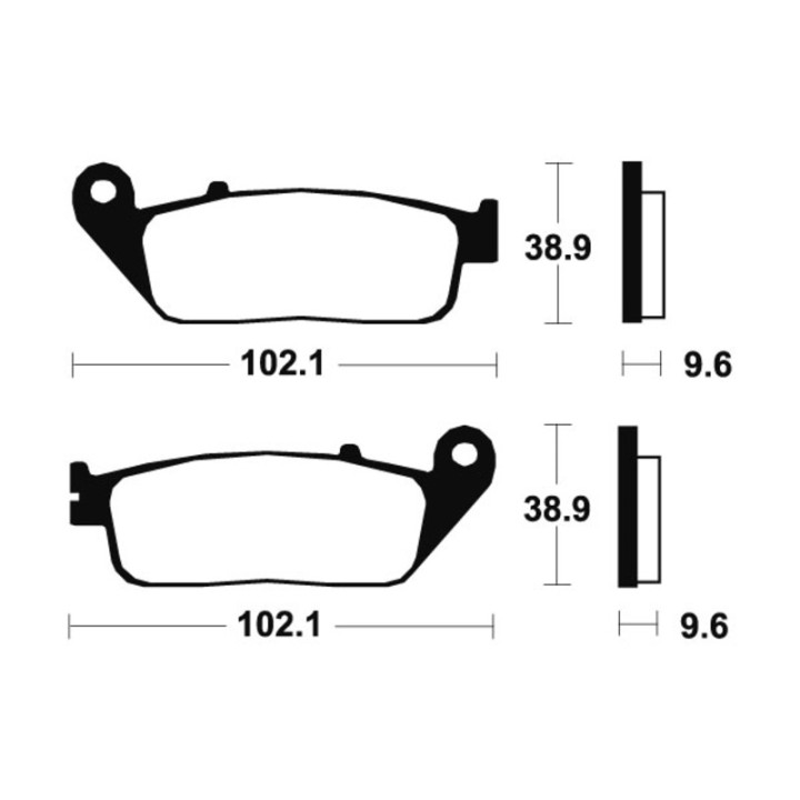 Plaquettes de frein Tecnium Performance métal fritté - MF200