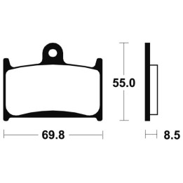Plaquettes de frein Tecnium Performance métal fritté - MF124
