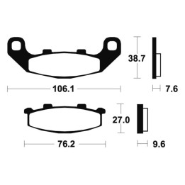 Plaquettes de frein Tecnium Performance métal fritté - MF115