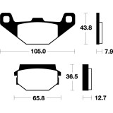 Plaquettes de frein Tecnium Scooter organique - ME245