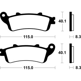 Plaquettes de frein Tecnium Scooter organique - ME235