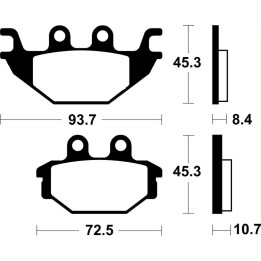Plaquettes de frein Tecnium Performance métal fritté - MR430