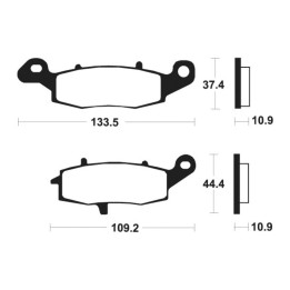 Plaquettes de frein Tecnium Performance métal fritté - MR386
