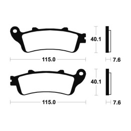 Plaquettes de frein Tecnium Performance métal fritté - MF221