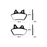 Plaquettes de frein Tecnium Performance métal fritté - MR326