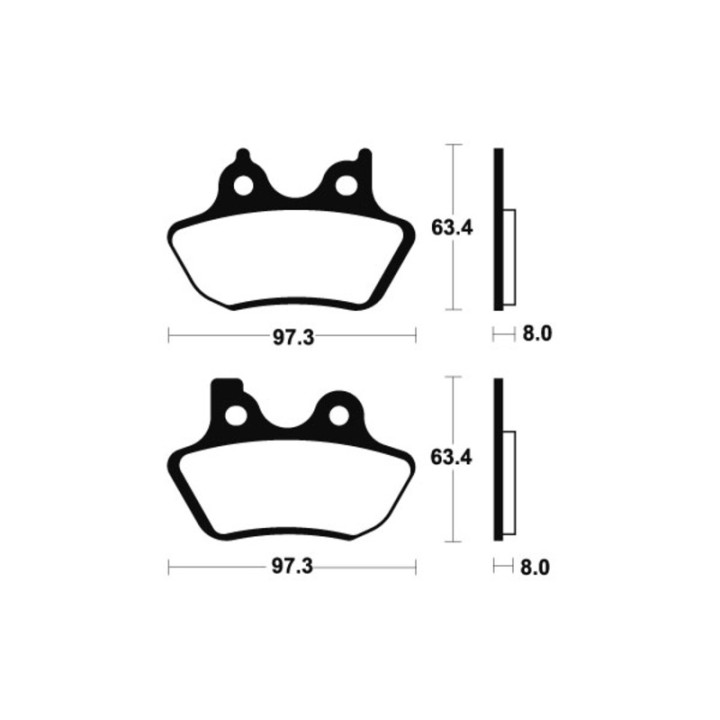 Plaquettes de frein Tecnium Performance métal fritté - MR326