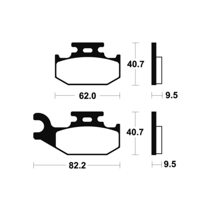Plaquettes de frein Tecnium MX/Quad métal fritté - MO267