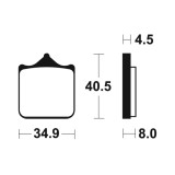 Plaquettes de frein Tecnium Performance métal fritté - MF370