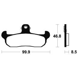 Plaquettes de frein Tecnium route organique - MA108 | Oxmoto
