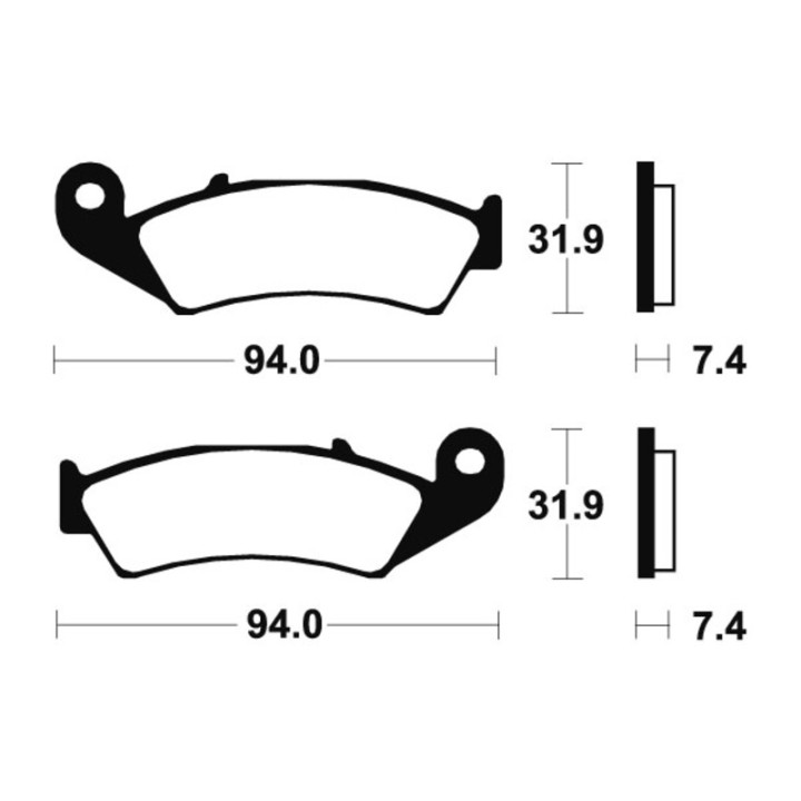 Plaquettes de frein Tecnium route organique - MA103 | Oxmoto