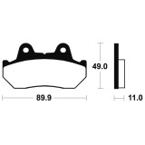 Plaquettes de frein Tecnium Performance métal fritté - MF42