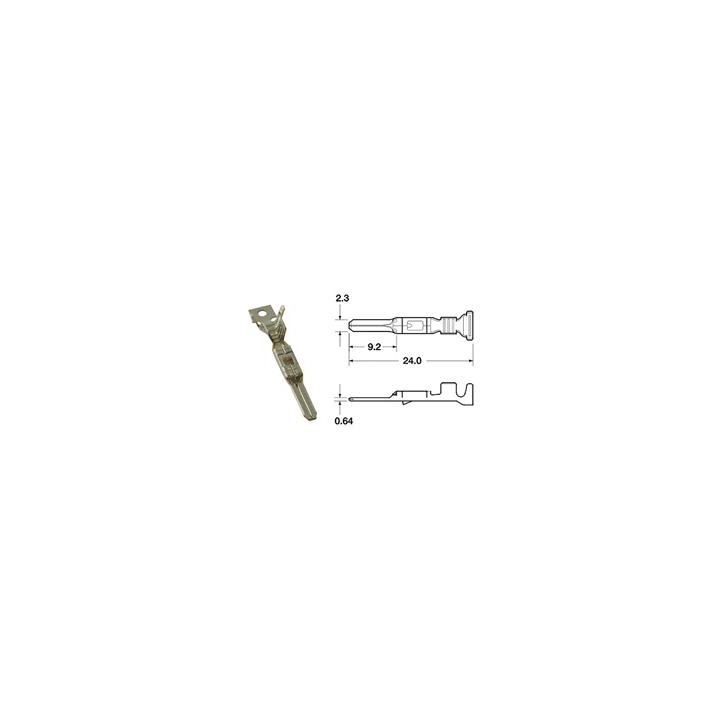 Cosse mâle série 090 FRKW Bihr Ø0,5mm²/0,85mm² | Oxmoto