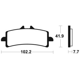 Plaquettes de frein Tecnium Performance métal fritté - MF341