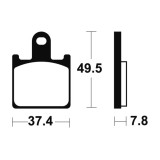 Plaquettes de frein Tecnium Performance métal fritté - MF338