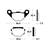 Plaquettes de frein Tecnium route organique - MA184 | Oxmoto