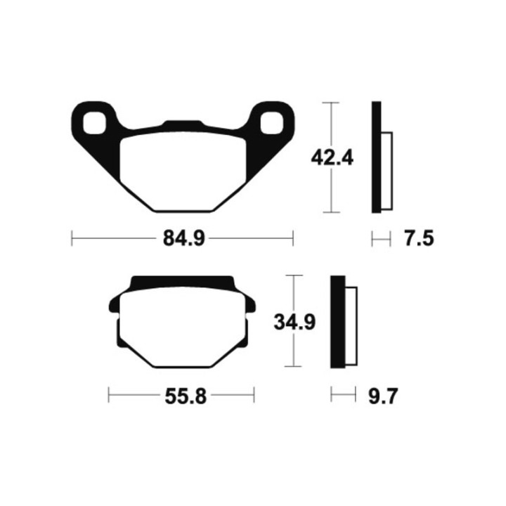 Plaquettes de frein Tecnium route organique - MA184 | Oxmoto