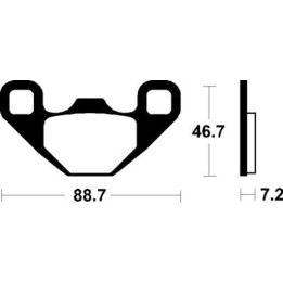 Plaquettes de frein Tecnium MX/Quad métal fritté - MO406
