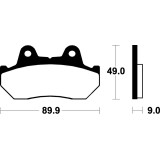 Plaquettes de frein Tecnium Scooter organique - ME72