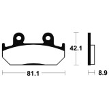 Plaquettes de frein Tecnium Performance métal fritté - MF93
