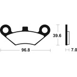 Plaquettes de frein Tecnium MX/Quad métal fritté - MO414
