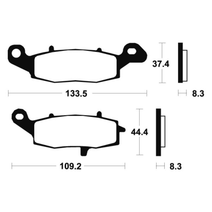 Plaquettes de frein Tecnium métal fritté - MTR205 | Oxmoto