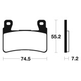 Plaquettes de frein Tecnium métal fritté - MTR234 | Oxmoto