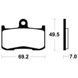 Plaquettes de frein Tecnium métal fritté - MTR282 | Oxmoto