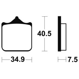 Plaquettes de frein Tecnium Performance métal fritté - MF262