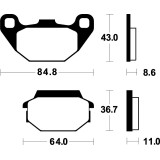Plaquettes de frein Tecnium Scooter organique - ME249